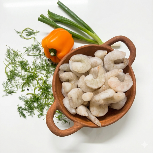 Premium Frozen Peeled & Deveined (PD) Prawns (Size 21/25)