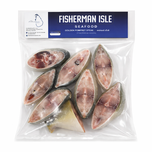 Premium Frozen Golden Pomfret Steaks