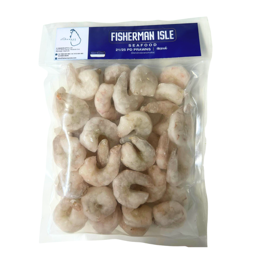 Premium Frozen Peeled & Deveined (PD) Prawns (Size 21/25)
